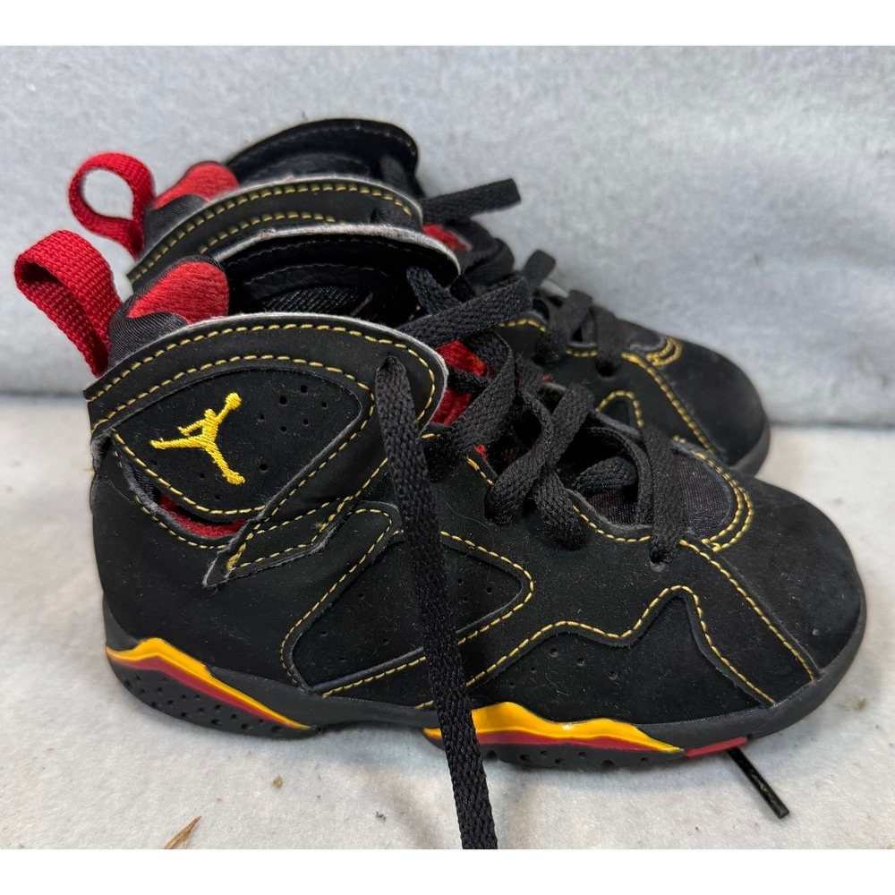 Air Jordan 7 Retro Citrus Black Varsity Red Toddler 9C DJ2776-081